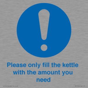 Please only fill the kettle with the amount you need
